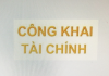 CÔNG KHAI NGÂN SÁCH