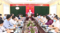 Đồng chí Bí thư Tỉnh ủy làm việc với Ngân hàng Nhà nước Việt Nam chi nhánh tỉnh Nam Định và các tổ chức tín dụng trên địa bàn tỉnh.